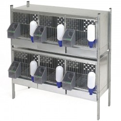 Partridge cage with 6 compartments