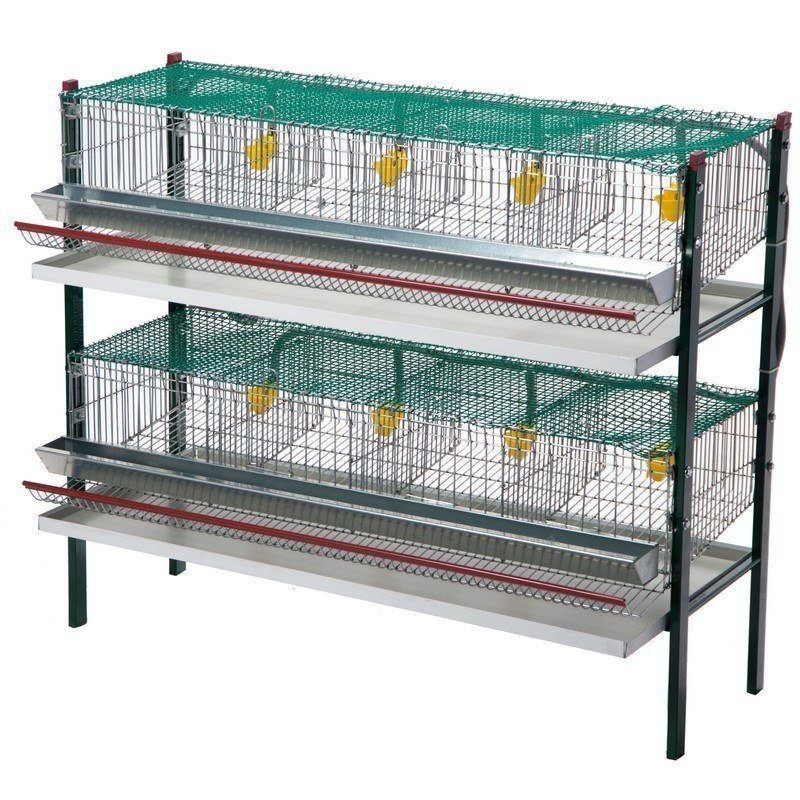 Verzinkter Vogelkäfig mit 8 Abteilen, mit Futtertrögen und Tränken, 105x47x90 cm Verzinkter Vogelkäfig mit 8 Abteilen, mit Futtertrögen und Tränken, 105x47x90 cm