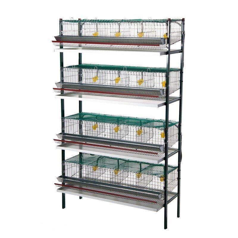 Verzinkter Vogelkäfig mit 16 Abteilen, mit Futtertrögen und Tränken, 105x47x172 cm Verzinkter Vogelkäfig mit 16 Abteilen, mit Futtertrögen und Tränken, 105x47x172 cm
