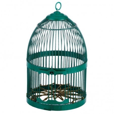 Gaiola redonda para pássaros 23x35 cm, gaiola para chamar perdizes, verde
