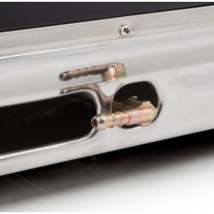  Cucina a gas 3 fuochi Haeger.  Acciaio inossidabile.