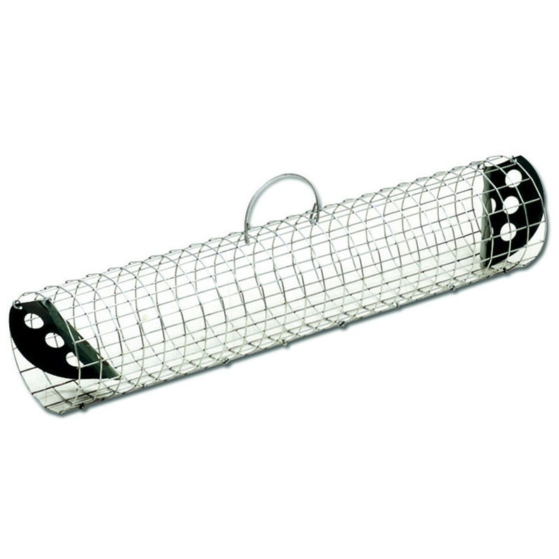 Piège Vivant Réutilisable 60x15 cm Piège à cage galvanisé pour animaux chats, rongeurs et lapins