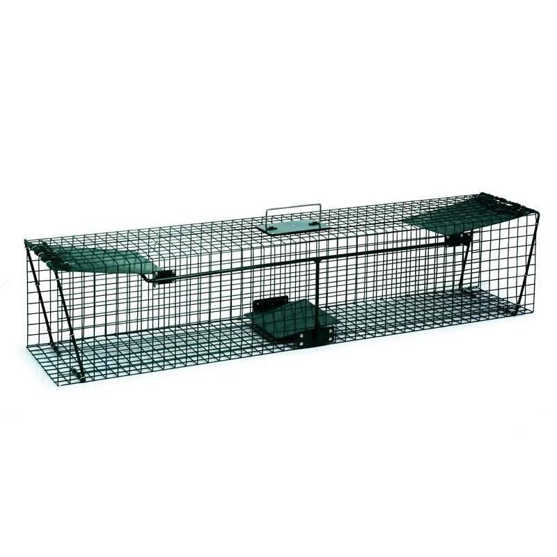 Trappola vivente riutilizzabile 125x26x26 cm, gabbia per animali per martore, gatti, ratti e roditori Trappola vivente riutilizzabile 125x26x26 cm, gabbia per animali per martore, gatti, ratti e roditori