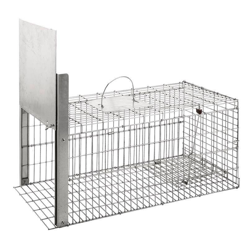 Armadilha para animais vivos Gaiola Armadilha para animais 75x37x34 cm com 2 entradas para coelhos, gatos, raposas, guaxinins Armadilha para animais vivos Gaiola Armadilha para animais 75x37x34 cm com 2 entradas para coelhos, gatos, raposas, guaxinins