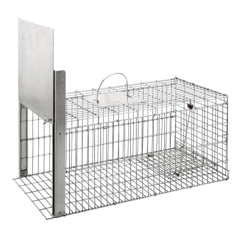 Piège Vivant Réutilisable 75x37x34 cm Piège d'animaux Cage galvanisée pour Martres,Chats,Renards,Raton Laveur
