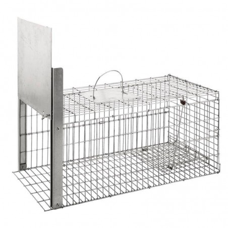Armadilha para animais vivos Gaiola Armadilha para animais 75x37x34 cm com 2 entradas para coelhos, gatos, raposas, guaxinins