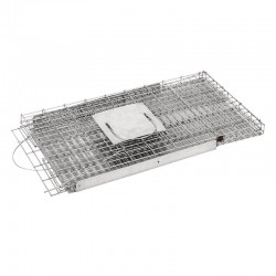 Trappola vivente riutilizzabile 75x37x34 cm, gabbia zincata per animali per martore, gatti, volpi e procioni