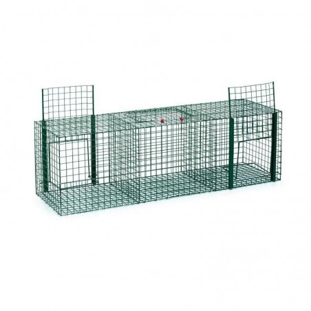 Armadilha para animais vivos 90x30x30 cm 3 compartimentos, gaiola armadilha para animais para pombos e pássaros