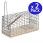 Pacote com 2 ratoeiras vivas, gaiola reutilizável para captura de ratos, 20x11x10 cm Pacote com 2 ratoeiras vivas, gaiola reutilizável para captura de ratos, 20x11x10 cm