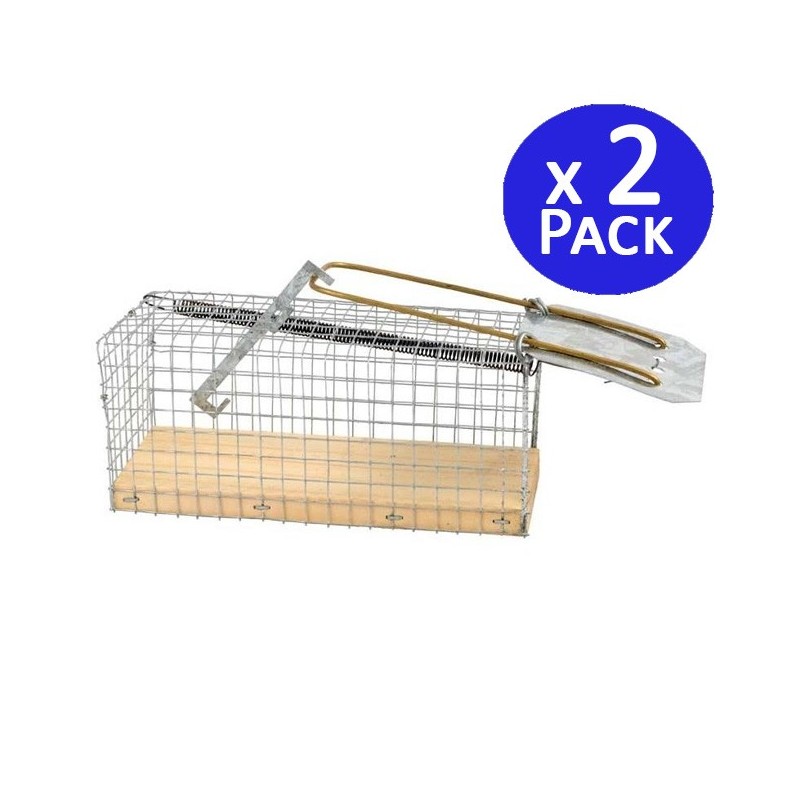 2 x Piege a Souris Vivante, Piège de Capture, Piege a Rat Cage Réutilisable, 27x10x10 cm