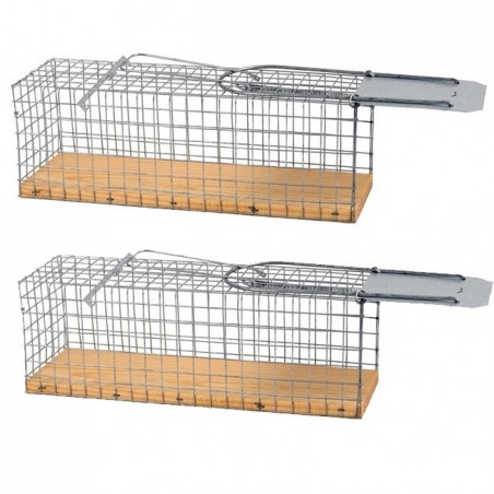 2 x Piege a Souris Vivante, Piège de Capture, Piege a Rat Cage Réutilisable, 12x6x5 cm