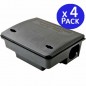Front bait station for rodents. Front bait station for rodents.