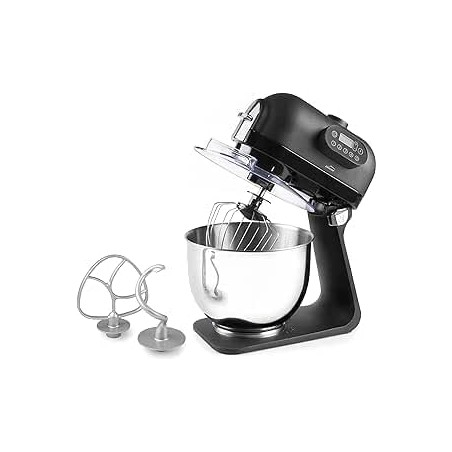 Batedeira Elétrica Delicy, 5 Velocidades, Painel de Controle Manual, Aço Inoxidável, 1000W, 5 L, 5 litros, Preta