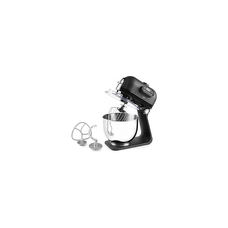 Mixeur électrique Delicy, 5 vitesses, panneau de commande manuel, acier inoxydable, 1000 W, 5 L, 5 litres, noir