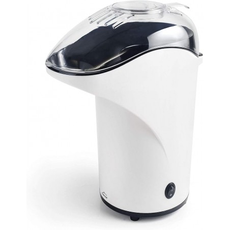 Machine à Popcorn Électrique sans BPA, Puissance 1000W, Capacité 80 gr, Plastique, Blanc, 14'5x21'5x30 cm