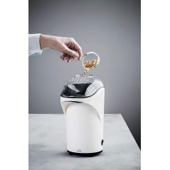 Elektrischer Popcornbereiter BPA-frei, Leistung 1000 W, Kapazität 80 g, Kunststoff, Weiß, 14'5x21'5x30 cm