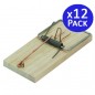 Set di 12 trappole per topi in legno 13x6 cm, trappola a percussione, grande forza d'impatto – facile da usare Set di 12 trappole per topi in legno 13x6 cm, trappola a percussione, grande forza d'impatto – facile da usare