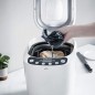 Machine à pain automatique sans PFOA, 12 programmes et spécial Sans Gluten, écran LCD, livre de recettes inclus, 550W, Blanc Machine à pain automatique sans PFOA, 12 programmes et spécial Sans Gluten, écran LCD, livre de recettes inclus, 550W, Blanc