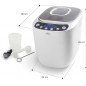 Machine à pain automatique sans PFOA, 12 programmes et spécial Sans Gluten, écran LCD, livre de recettes inclus, 550W, Blanc Machine à pain automatique sans PFOA, 12 programmes et spécial Sans Gluten, écran LCD, livre de recettes inclus, 550W, Blanc