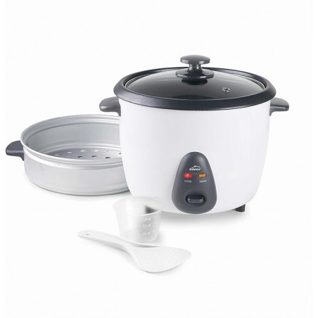 Panela elétrica de arroz com balde interno removível de 1,8", 100% ECO antiaderente e livre de PFOA, tampa de vidro