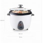 Electric Rice Cooker with 1.8 cm removable inner bucket, 100% ECO non-stick and PFOA-free, glass lid
