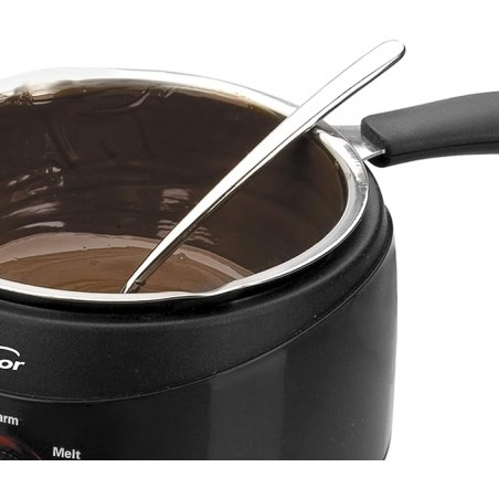Banho-maria, Recipiente elétrico com panela removível de aço inoxidável, Dimensões: 16 cm, profundidade 7 cm
