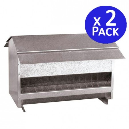 Galvanized feeder 50 x 44 x 36 cm. 
