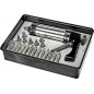 Set de pistolets à pâtisserie, contient 13 disques et 8 douilles de motifs différents, en acier inoxydable Set de pistolets à pâtisserie, contient 13 disques et 8 douilles de motifs différents, en acier inoxydable