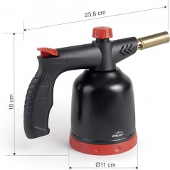 Maçarico de cozinha, maçarico a gás profissional, ignição piezoelétrica, chama ajustável, recarregável com cartuchos, sistema 36