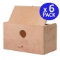 6 Stück Holz-Nistkästen für Vögel 25x15x15 cm