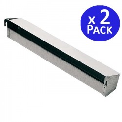 Sheet metal canary feeder 46 x 6 x 8 cm. 2 units