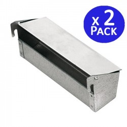 Sheet metal canary feeder 22 x 6 x 8 m. 2 units