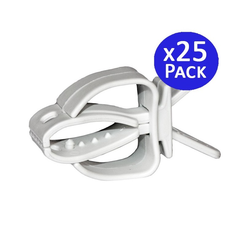 Set di 25 Pinze in plastica per contenere frutta, snack, verdure o qualsiasi altro oggetto. Set di 25 Pinze in plastica per contenere frutta, snack, verdure o qualsiasi altro oggetto.