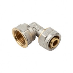 Winkelstück 1''mit Innengewinde für 25mm Mehrschicht Kompressionsrohr, ohne dass eine Crimpmaschine erforderlich ist, grau