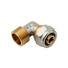 5 Stück Außenwinkelstück 1/2'' für Mehrschicht Kompressionsrohr 25mm, ohne dass eine Crimpmaschine erforderlich ist, grau