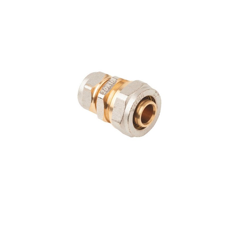 Maillon de Raccordement réduit 25-20 pour tube de compression multicouche 25 mm, sans machine à sertir, gris Maillon de Raccordement réduit 25-20 pour tube de compression multicouche 25 mm, sans machine à sertir, gris