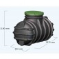 Unterirdische Klärgrube 1000 Liter ohne Graf-Filter, 175 x 93 x 119 cm. Empfohlene Belegung für 1 bis 3 Personen Unterirdische Klärgrube 1000 Liter ohne Graf-Filter, 175 x 93 x 119 cm. Empfohlene Belegung für 1 bis 3 Personen