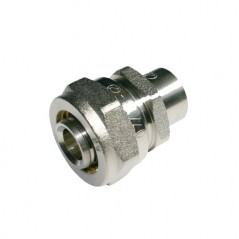 Adaptador cobre 15mm-16mm para Tubo multicapa de compresion 16 mm, sin necesidad de maquina prensadora, gris.…