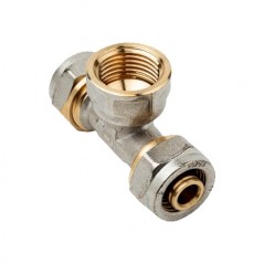 5 Stück T für Mehrschicht Kompressionsrohre 20mm mit Innengewinde, ohne dass eine Crimpmaschine erforderlich ist, grau