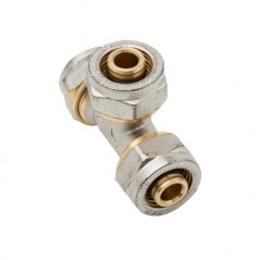 T-Stück für 16 mm Verbundpressrohr, keine Pressmaschine erforderlich, grau.