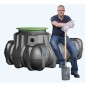Eingrabbarer Wassertank aus Polypropylen 1500 L. Regenwasserspeicher Platin Graf, 210x125x102 cm Eingrabbarer Wassertank aus Polypropylen 1500 L. Regenwasserspeicher Platin Graf, 210x125x102 cm