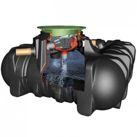 Shallow polyethylene tank 1500 liters