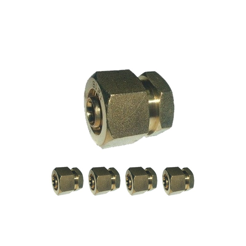Lot de 5 Bouchon pour tube de compression multicouche 16 mm, sans machine à sertir, gris Lot de 5 Bouchon pour tube de compression multicouche 16 mm, sans machine à sertir, gris