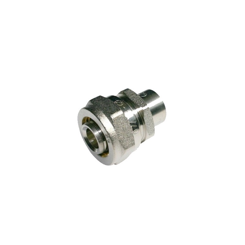 Adattatore in rame da 15 mm a 16 mm per tubo di compressione multistrato da 16 mm, non richiede crimpatura, grigio.