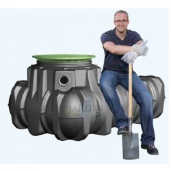 Eingrabbarer Wassertank aus Polypropylen 7500 L. Regenwasserspeicher Platin Graf, 360x225x171 cm