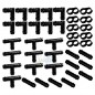 Pack of 40 drip irrigation pieces 16mm: 10 tees, 10 elbows, 10 links and 10 chokes
