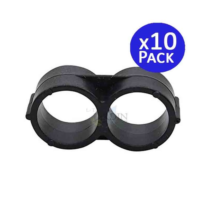 Lot de 10 Huit fin de ligne goutte à goutte de 16 mm, noir Lot de 10 Huit fin de ligne goutte à goutte de 16 mm, noir