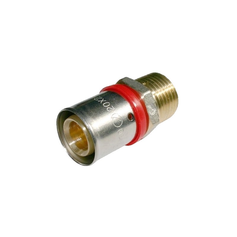 Raccord mâle 3/4'' pour tube multicouche 32 mm, à utiliser avec machine à sertir, gris Raccord mâle 3/4'' pour tube multicouche 32 mm, à utiliser avec machine à sertir, gris