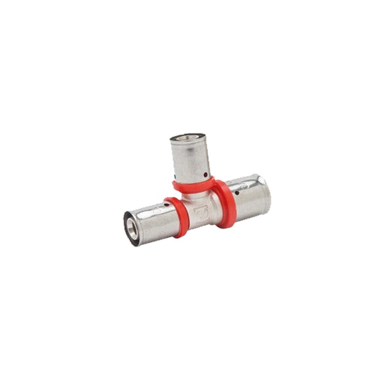 Té réduit 25x25 pour tube multicouche 32 mm, à utiliser avec sertisseuse, gris Té réduit 25x25 pour tube multicouche 32 mm, à utiliser avec sertisseuse, gris