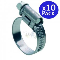 Collier de serrage métallique Ø 20 - 32 mm. 10 unités